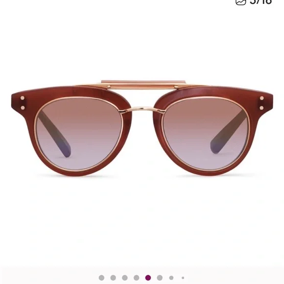 Mr. Leight Laurel Sunglasses in Rosewood. - Picture 3 of 5